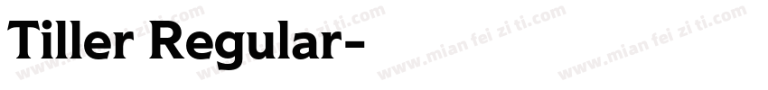 Tiller Regular字体转换